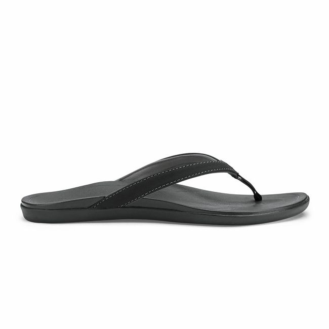 Olukai Women's Hoopio Flip Flop - Onyx US203-745